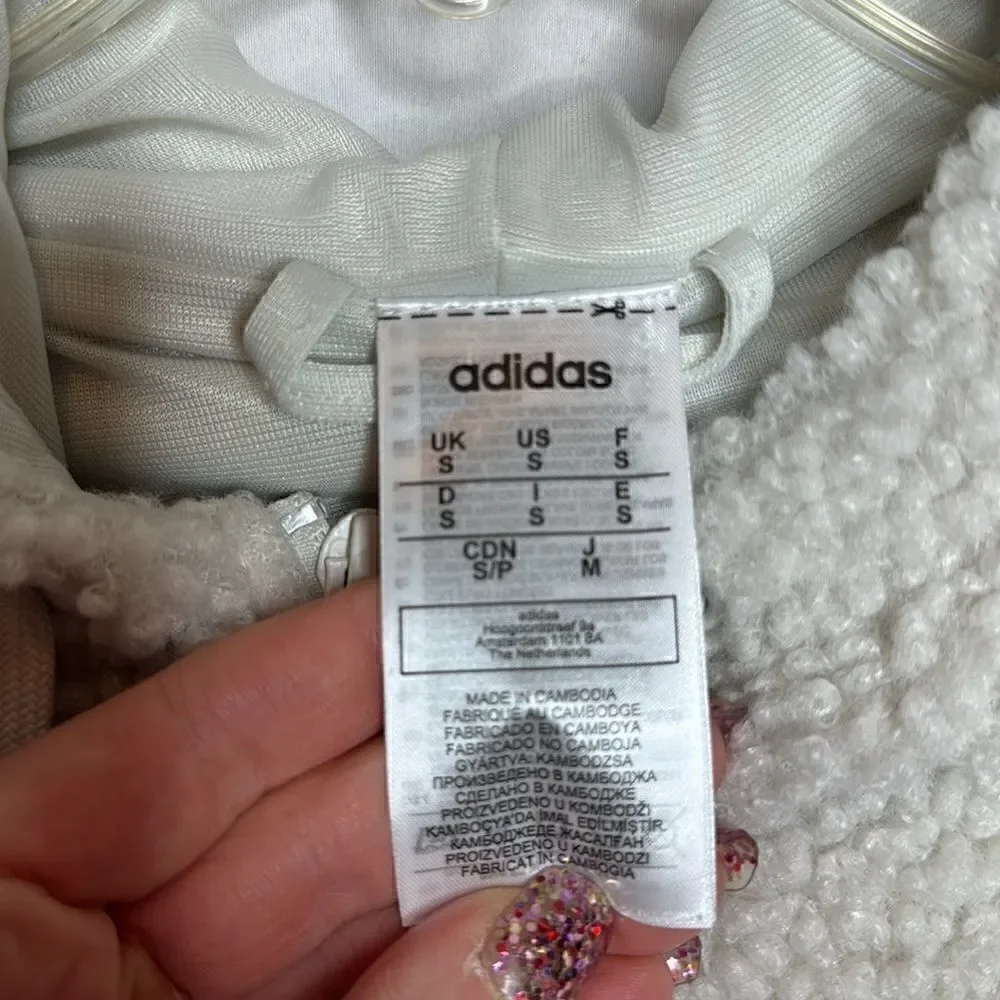 Men’s Adidas Sherpa Fleece Full Zip Hoodie. Size Small.‎
